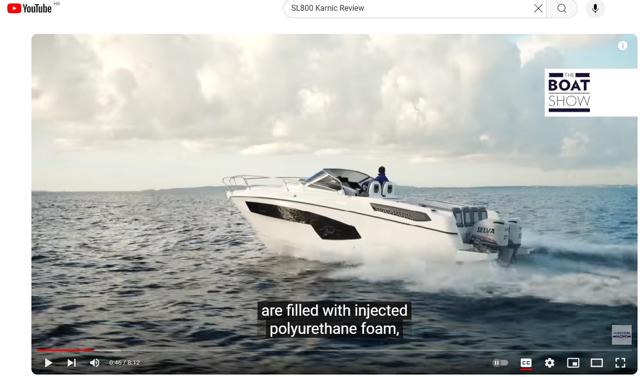 SL800 speed boat video
